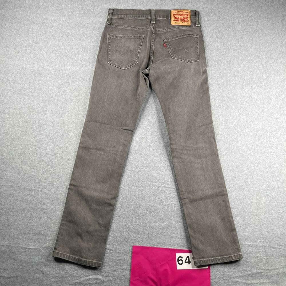Levis 511 Denim Jeans Mens Size 29x30 Gray Casual Classic Levi Strauss - Picture 7 of 9